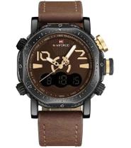 Relógio Analógico - Digital Naviforce Display Duplo Militar NF 9094