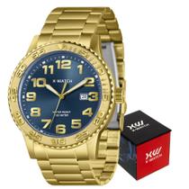 Relógio Analógico Dourado Xwatch de Pulso Masculino Original