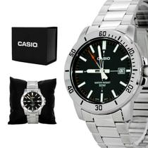 Relógio Analógico Masculino Casio Prata Casual Original Prova D'água Garantia 1 ano