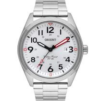 Relógio analógico masculino Orient MBSS1396 S2SX Prata e branco