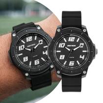 Relógio Analógico Masculino Preto com Caixa de Polímero e Pulseira de Silicone à Prova D Água Esportivo Elegante Mormaii Relógio Analógico Masculino Preto com Caixa de Polímero e Pulseira de Silicone à Prova D Água Esportivo Elegante Mormaii