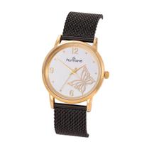 Relógio análogico social preto com dourado 650026 Rommanel Tamanho:Unico Relógio análogico social preto com dourado 650026 Rommanel Tamanho:Unico