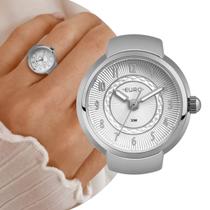 Relógio Anel Feminino Euro Delicado Luxo Exclusivo Fashion