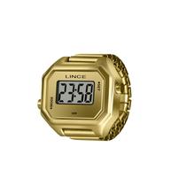 Relógio Anel Lince Digital Dourado LINCE LDGM066L22A CXKX Relógio Anel Lince Digital Dourado LINCE LDGM066L22A CXKX