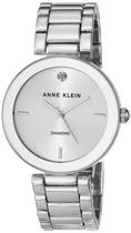 Relógio Anne Klein AK/1363SVSV com mostrador em diamante em tom prateado