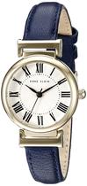 Relógio Anne Klein AK/2246CRNV com pulseira de couro dourado para mulher