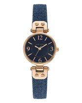 Relógio Anne Klein com pulseira de couro feminina Blue Water Resist 30m Relógio Anne Klein com pulseira de couro feminina Blue Water Resist 30m