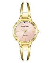 Relógio Anne Klein, pulseira feminina genuína com mostrador de diamante