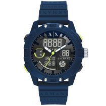 Relógio ARMANI EXCHANGE masculino anadigi azul AX2962B1 P1DX