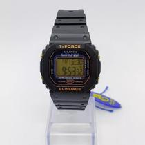 Relógio Atlantis 7305G Estilo Shock Preto Resistente a Água