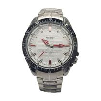 Relógio Atlantis Analógico Estiloso Resistente a água 50m Cor do Mostrador:Branco Relógio Atlantis Analógico Estiloso Resistente a água 50m Cor do Mostrador:Branco