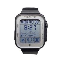 Relógio Atlantis Digital Retangular Nítido Resistente 5atm Cor Do Mostrador:Prata Relógio Atlantis Digital Retangular Nítido Resistente 5atm Cor Do Mostrador:Prata