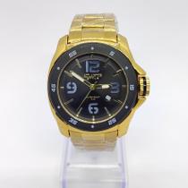 Relogio Atlantis G3216 Dourado Analógico Resistente a Água