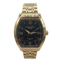 Relógio Atlantis Gold Dourado Social Resistente a Água 50m
