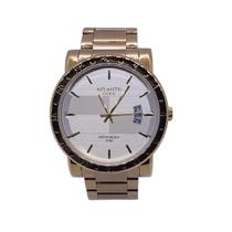 Relógio Atlantis Gold Masculino Social Resistente Água Cor Do Mostrador:Branco