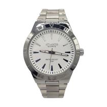 Relógio Atlantis Social Prateado Classico Resistente 5atm