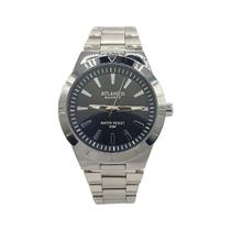 Relógio Atlantis Social Prateado Classico Resistente 5atm