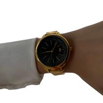 Relógio Atlantis Style Dourado com Fundo Preto