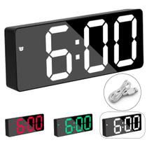 Relogio Automatico Digital Led De Mesa DecorativoQ-2151BRANCO30 Relogio Automatico Digital Led De Mesa DecorativoQ-2151BRANCO30