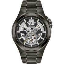 Relógio Automático Masculino Bulova 98A179 em Aço Preto 46mm