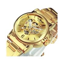 Relógio Automático Mecânico Esqueleto Dourado Para Mulheres, Elegante, Marca De Luxo, Pulseira De Relógio Automático Mecânico Esqueleto Dourado Para Mulheres, Elegante, Marca De Luxo, Pulseira De