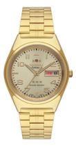 Relógio automático orient 3 estrelas dourado 469gp083nh