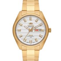 Relógio Automático Orient Dourado Fundo Prateado 469GP076 S1KX