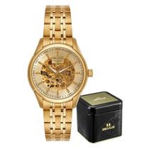 Relógio Automático Seculus Masculino Dourado de Pulso