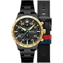 Relógio AVI-8 90th Anniversary Chronograph Altitude Black AV-4130-55