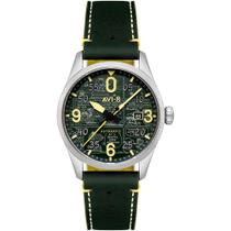 Relógio AVI-8 Smith Automatic Peanuts Snoopy Flying Ace Aviator Green AV-4134-02