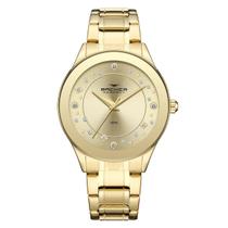 Relógio Backer Feminino Dourado Fashion Espelhado 4009145F