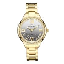 Relógio Backer Feminino Ref: 12053145F Cz Fashion Dourado