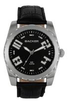 Relógio Backer Masculino 3228122m Prata Elegante Novo Barato