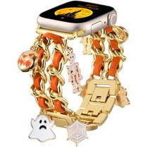Relógio Band DaQin Halloween Charms Metal Chain para iWatch