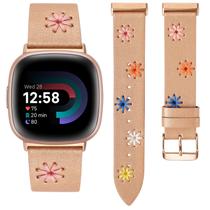 Relógio Band Wearlizer Leather para Fitbit Versa 4/3/Sense 2