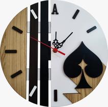 Relógio Baralho, Truco, Relógio de Parede, Decoração, MDF