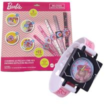 Relógio Barbie Troca Pulseiras 5 Modelos Crie Seu Estilo Fun Relógio Barbie Troca Pulseiras 5 Modelos Crie Seu Estilo Fun