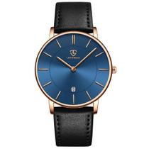 Relógio BEN NEVIS, moda minimalista, pulseira de couro masculina