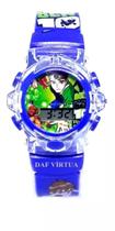 Relógio Ben10 Infantil Com Som Luzes Azul 3d Lindo Azul Relógio Ben10 Infantil Com Som Luzes Azul 3d Lindo Azul