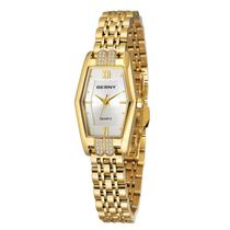 Relógio BERNY Quartz Gold Hexagon 22x39mm em aço inoxidável