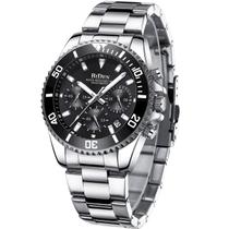 Relógio BIDEN Chronograph Black em aço inoxidável para homens Relógio BIDEN Chronograph Black em aço inoxidável para homens