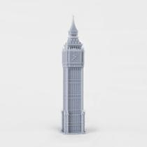 Relógio Big Ben Londres Cor Branco 10cm Altura Relógio Big Ben Londres Cor Branco 10cm Altura
