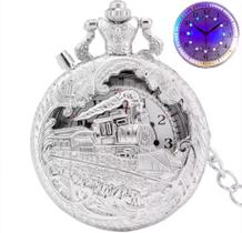 Relógio Bolso Com Luz Led Vintage Corrente Estojo - Yisuya Relógio Bolso Com Luz Led Vintage Corrente Estojo - Yisuya