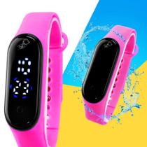 Relógio Bracelete Digital Infantil menina Criança prova d agua Rosa Relógio Bracelete Digital Infantil menina Criança prova d agua Rosa