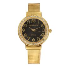 Relógio Bracelete Feminino Cansnow Luxo C38 Aço Inoxidável