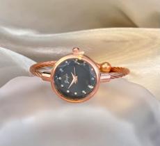 Relógio Bracelete Feminino Luxo Aço Analógico