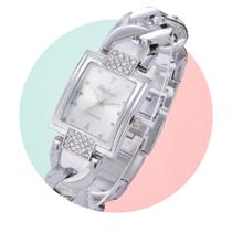 Relógio Bracelete Feminino Lvpai Pulseira Quadrado C/ Estojo