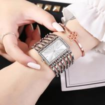 Relógio Bracelete Feminino Pulseira Strass Analógico Quartzo Relógio Bracelete Feminino Pulseira Strass Analógico Quartzo