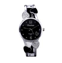 Relógio Bracelete Feminino Xinhua Coração Aço Inox Analógico