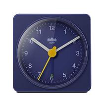 Relógio Braun Analógico de Viagem Compacto, Azul com Alarme Crescendo em Beep - BC02BL (1 unidade, tamanho clássico)